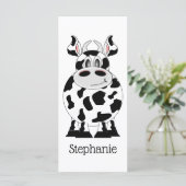 牛のデザインブックマーク (スタンド正面)