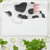 牛のデザイン キッチンタオル (折り畳み)
