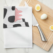 牛のデザイン キッチンタオル (四つ折り)