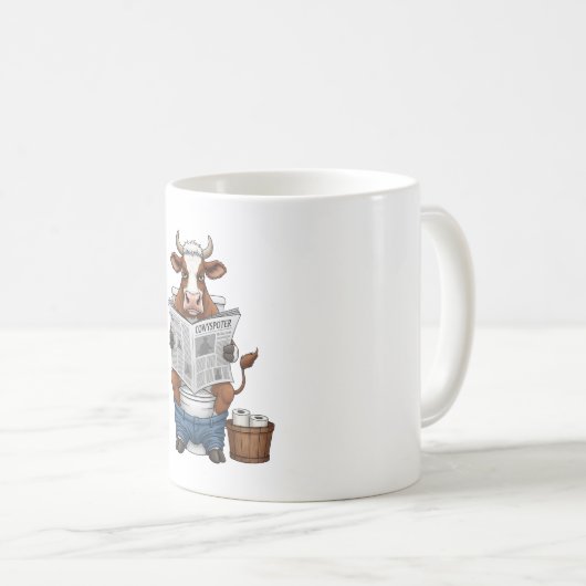牛のトイレおもしろい家畜 コーヒーマグカップ (正面右)
