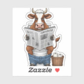 牛のトイレおもしろい家畜 シール (シート)