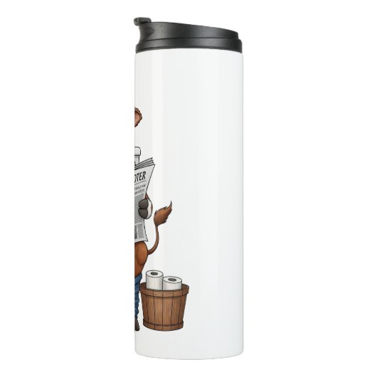 牛のトイレおもしろい家畜 タンブラー (回転右)