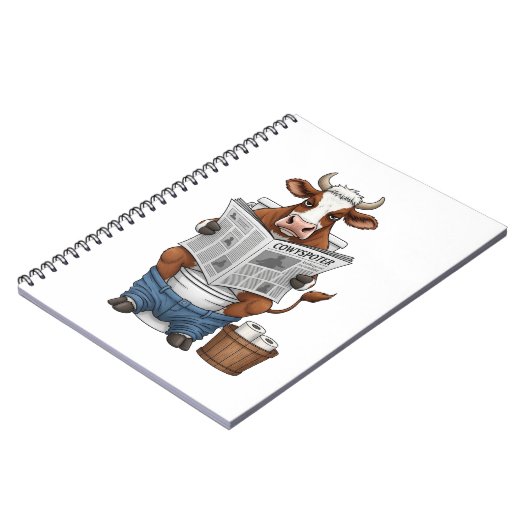 牛のトイレおもしろい家畜 ノートブック (左側)