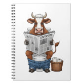 牛のトイレおもしろい家畜 ノートブック (正面)