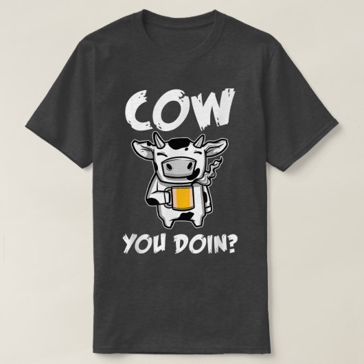 牛のドインデザイン任意の農家に最適 Tシャツ (デザイン正面)