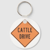 牛のドライブロードサイン キーホルダー (裏面)