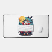 牛のドラキュラが上昇する デスクマット (キーボード&マウス)