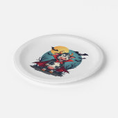 牛のドラキュラが上昇する ペーパープレート (アングル)