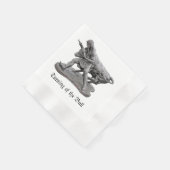 牛のナプキンの回転 縁ありカクテルナプキン (角)