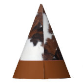 牛のハッピーバースデー茶色と白 パーティーハット (裏面)