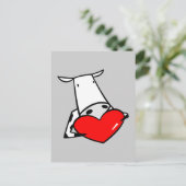 牛のハートバレンタイン私は牛を愛する シーズンポストカード (スタンド正面)