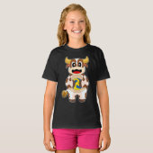 牛のバレーボール選手 バレーボール Tシャツ (正面フル)
