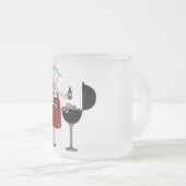 牛のバーベキューTシャツとギフト フロストグラスマグカップ (正面右)