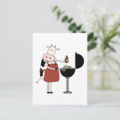 牛のバーベキューTシャツとギフト ポストカード (スタンド正面)