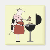 牛のバーベキューTシャツとギフト マグネット (正面)