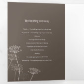 牛のパセリの花頭茶秋の結婚式 三つ折りプログラム (内部最初)