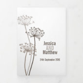 牛のパセリの花頭茶秋の結婚式 三つ折りプログラム (カバー)