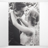 牛のパセリの花頭茶秋の結婚式 三つ折りプログラム (内部中)