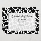 牛のパターンの結婚背景の発表 (正面/裏面)