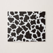 牛のパターンの背景 ジグソーパズル (横)