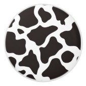 牛のパターンの背景 セラミックノブ (正面)