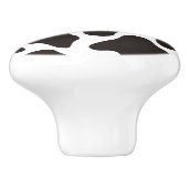 牛のパターンの背景 セラミックノブ (側面)