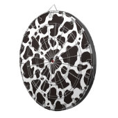 牛のパターンの背景 ダーツボード (正面右)