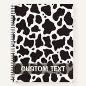 牛のパターンの背景 ノートブック (正面)