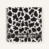 牛のパターンの背景 ノートブック (正面)