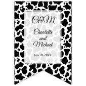 牛のパターンの背景 バンティングフラッグ (第2の旗)