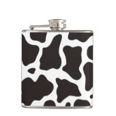 牛のパターンの背景 フラスク (正面)