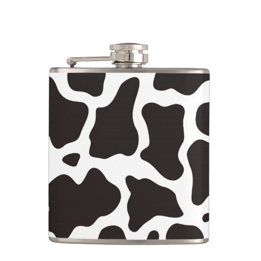 牛のパターンの背景 フラスク (正面)