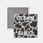 牛のパターンの背景 マグネット (正面/裏面)