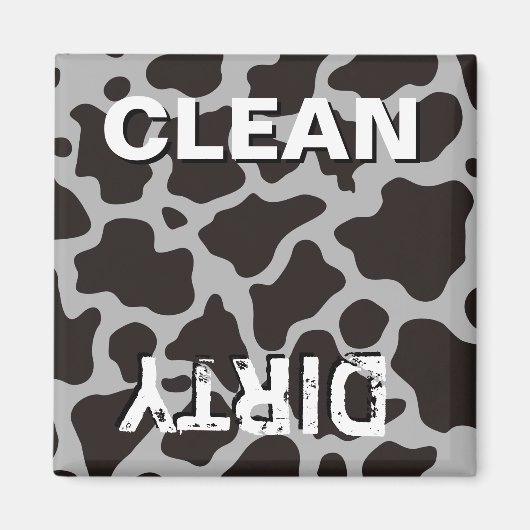 牛のパターンの背景 マグネット (正面)