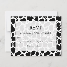 牛のパターンの背景 出欠カード