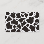 牛のパターンの背景 名刺 (裏面)