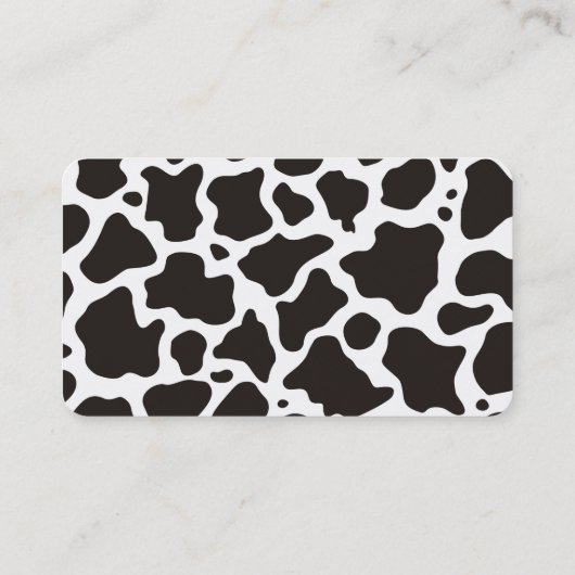 牛のパターンの背景 名刺 (裏面)