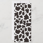 牛のパターンの背景 招待状 (裏面)