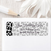 牛のパターンの背結婚景の住所 シール (インサイチュ)