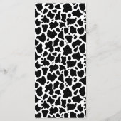 牛のパターンの背結婚景 メニュー (裏面)