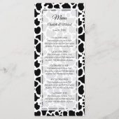 牛のパターンの背結婚景 メニュー (正面)