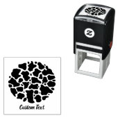 牛のパターンの自己手書きスタンプ セルフインキングスタンプ (インサイチュ)