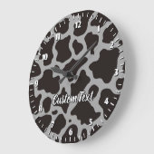 牛のパターン大時計 ラージ壁時計 (傾斜)