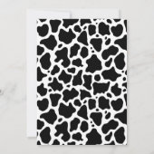 牛のパターン背景セーブ・ザ・デート案内 (裏面)