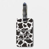 牛のパターン荷物タグ ラゲッジタグ (裏面縦)