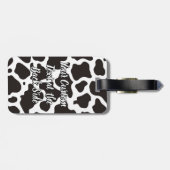 牛のパターン荷物タグ ラゲッジタグ (裏面横)
