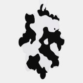 牛のパターン（白黒） オーナメントカード (右)