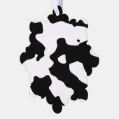 牛のパターン（白黒） オーナメントカード (左)