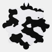 牛のパターン（白黒） オーナメントカード (裏面)