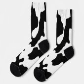 牛のパターン（白黒） ソックス (左)